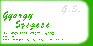 gyorgy szigeti business card